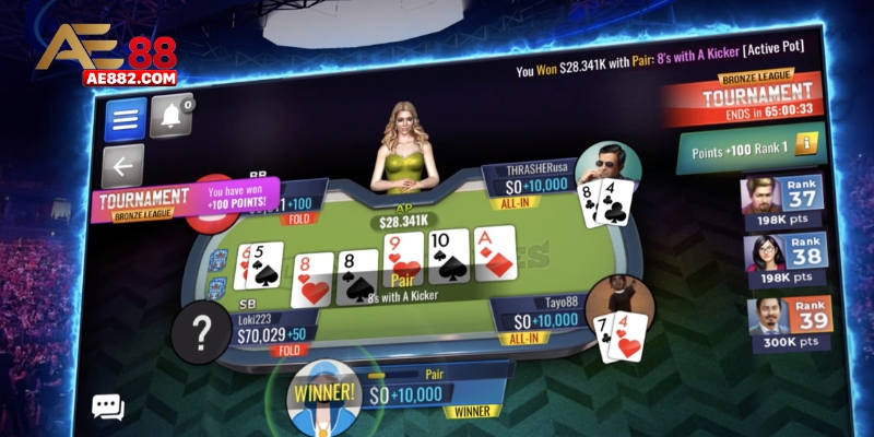 King Poker là trò chơi đỉnh cao tại game bài AE88